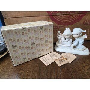 Vintage Precious Moments: (E-0501) 1983 Sharing Our Season Together!